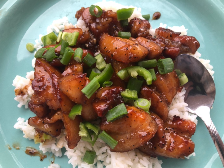 Sweet and Savory Pork Belly over Rice – #FoodieScore